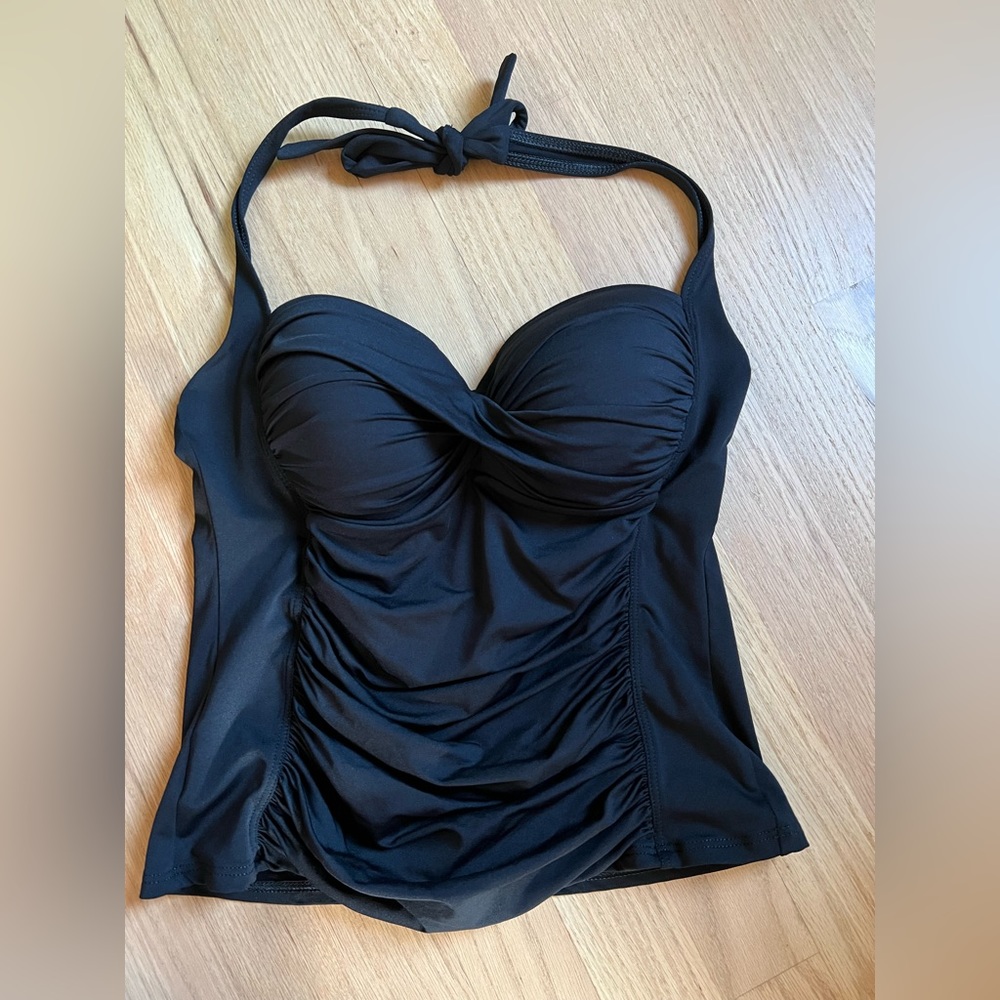 🖤 La Blanca black halter tankini swim top by Rod Beattie 🖤